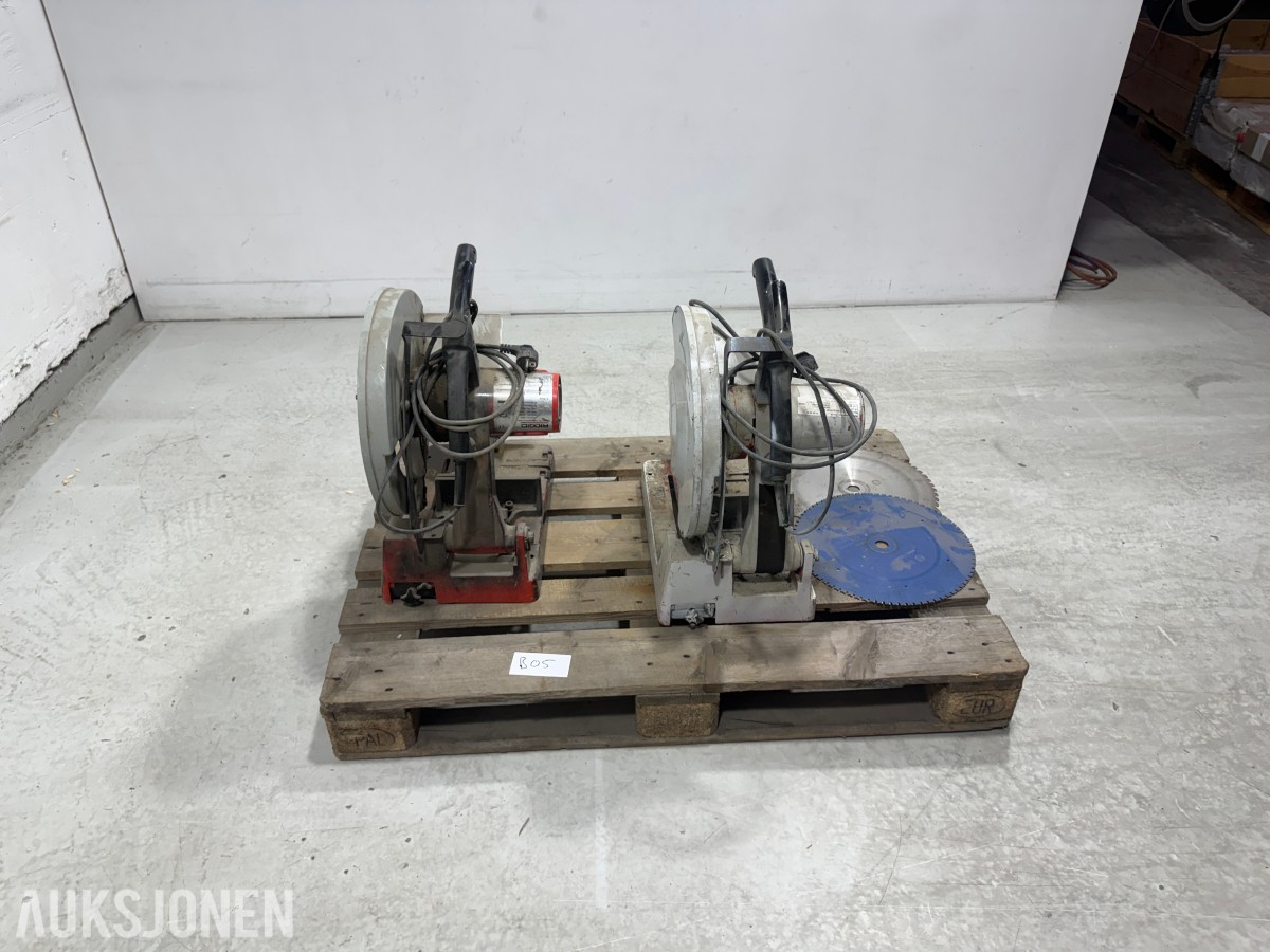 2 stk RIDGID 590-L metallkappsager med sagblader