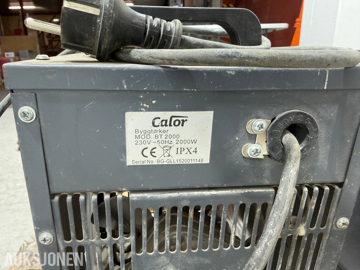 4 stk elektriske byggtørkere / varmevifter 2 kW