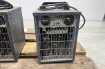 4 stk elektriske byggtørkere / varmevifter 2 kW
