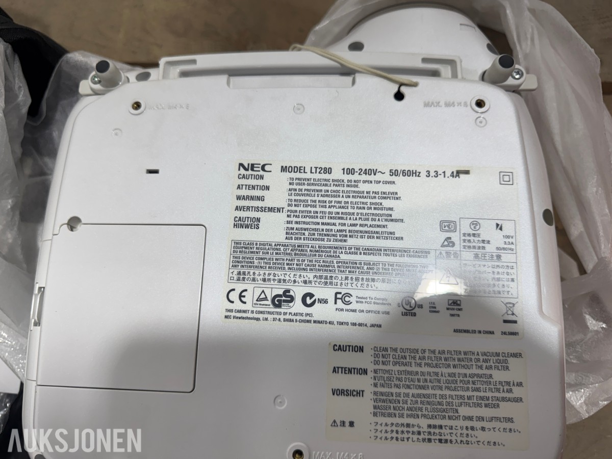 NEC LT280 LCD-projektor med fjernkontroll