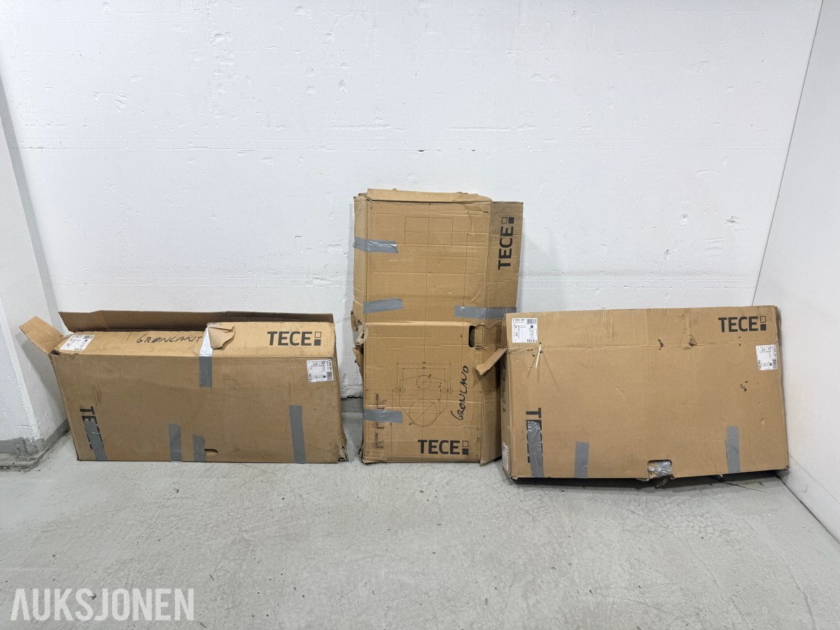 3 stk TECEprofil Uni innbyggingssisterner – 1120 mm