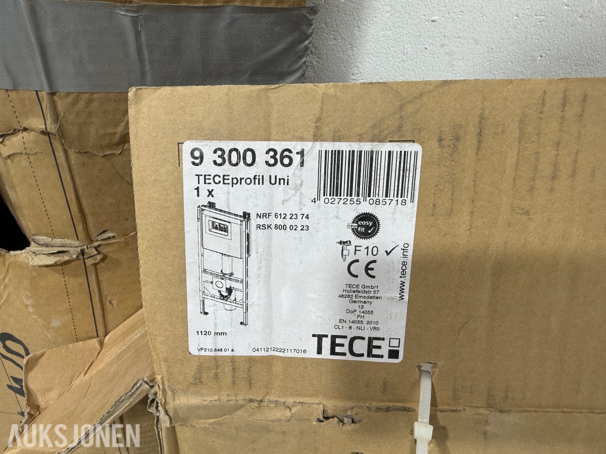 3 stk TECEprofil Uni innbyggingssisterner – 1120 mm