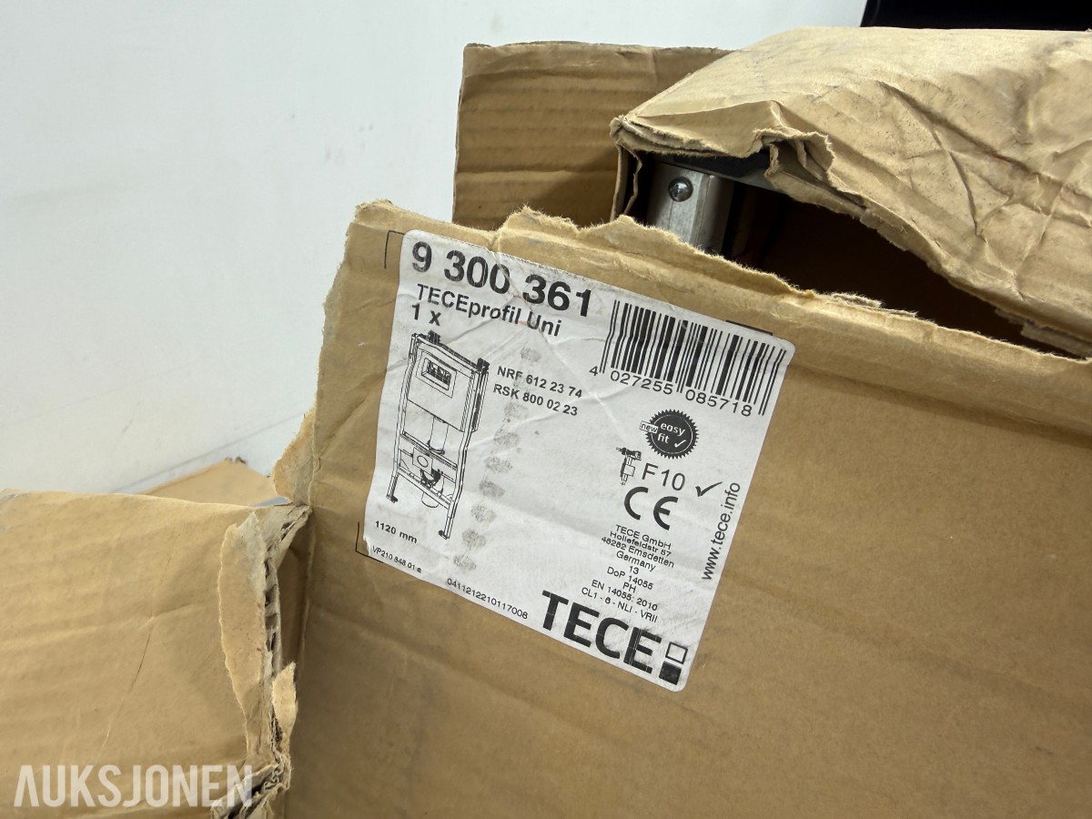 3 stk TECEprofil Uni innbyggingssisterner – 1120 mm