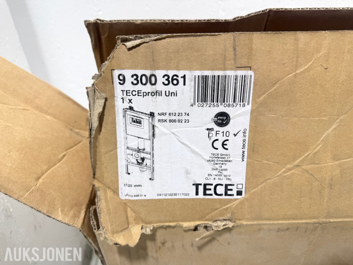 3 stk TECEprofil Uni innbyggingssisterner – 1120 mm