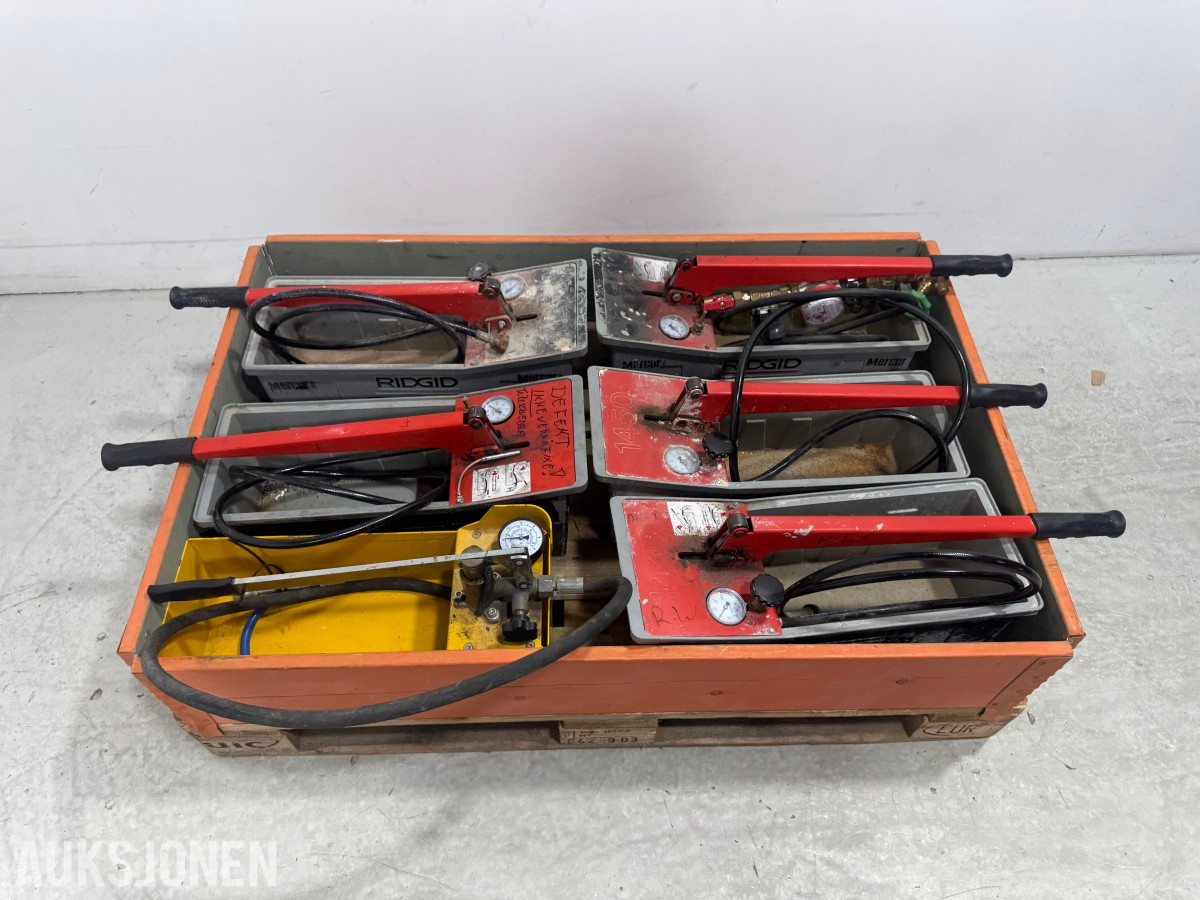 Parti med RIDGID 1450 og REMS Push trykkprøvepumper