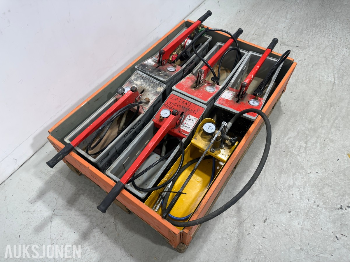 Parti med RIDGID 1450 og REMS Push trykkprøvepumper