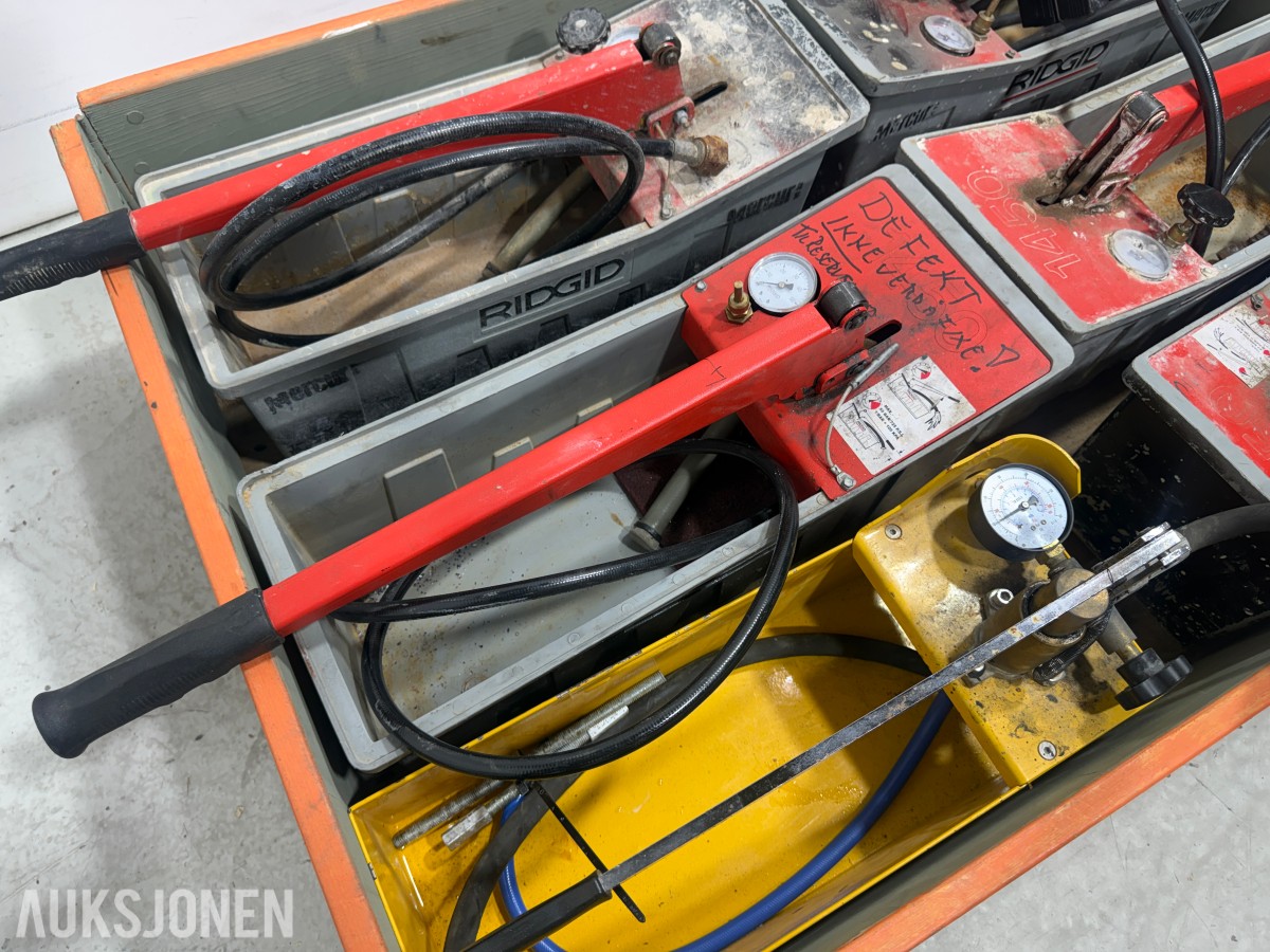 Parti med RIDGID 1450 og REMS Push trykkprøvepumper