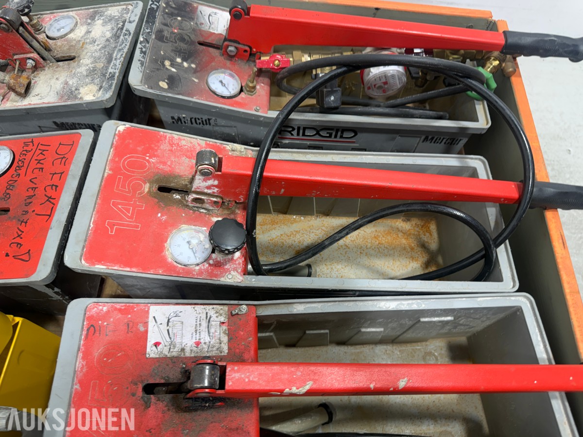 Parti med RIDGID 1450 og REMS Push trykkprøvepumper
