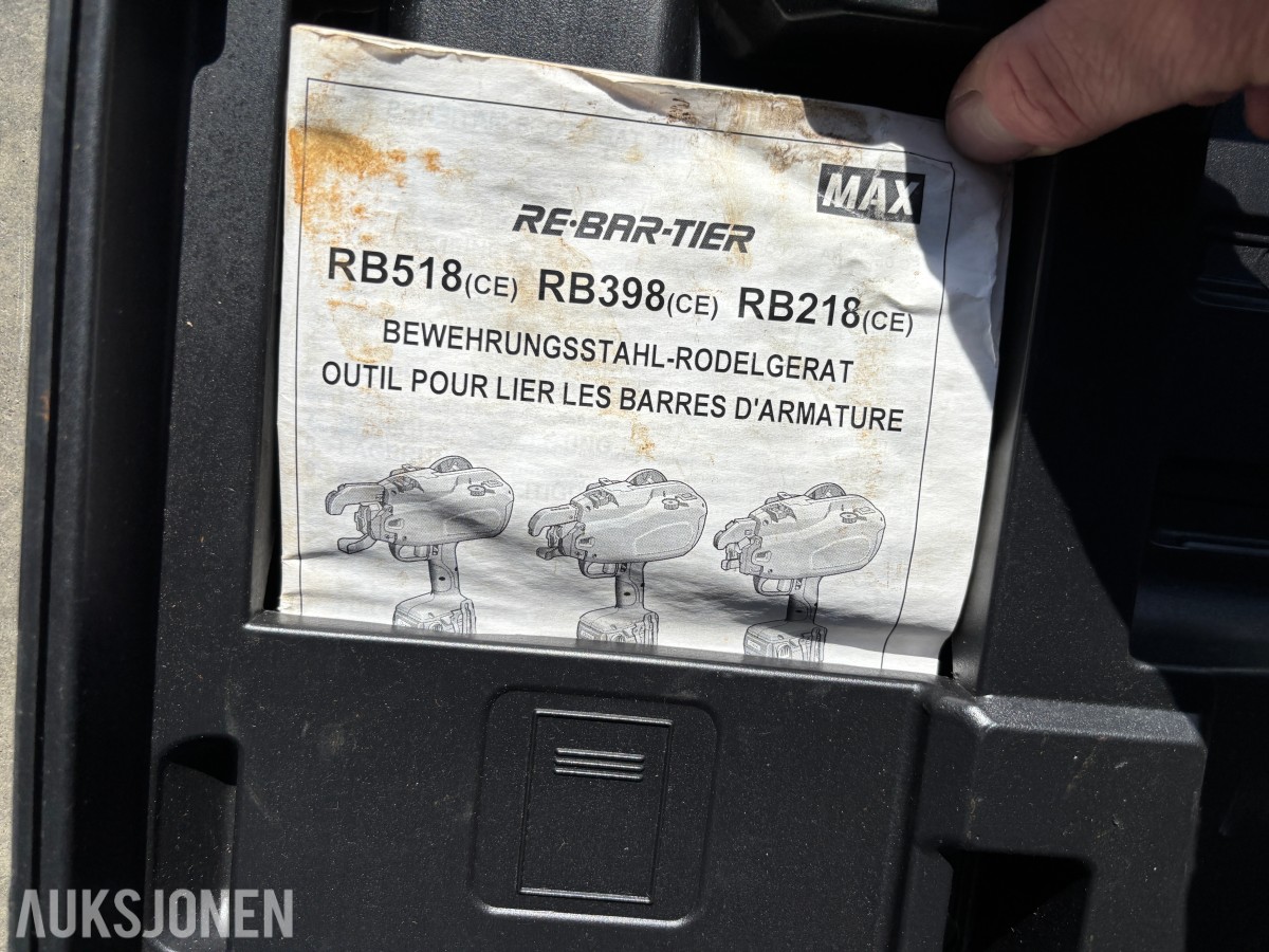 2stk MAX RB398 bindemaskiner for armeringsjern