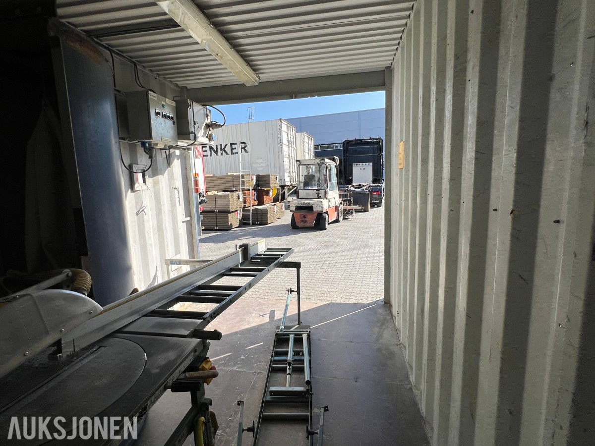 15 fot BNS 10-C13-LC sagcontainer med Ernex gjerdesag