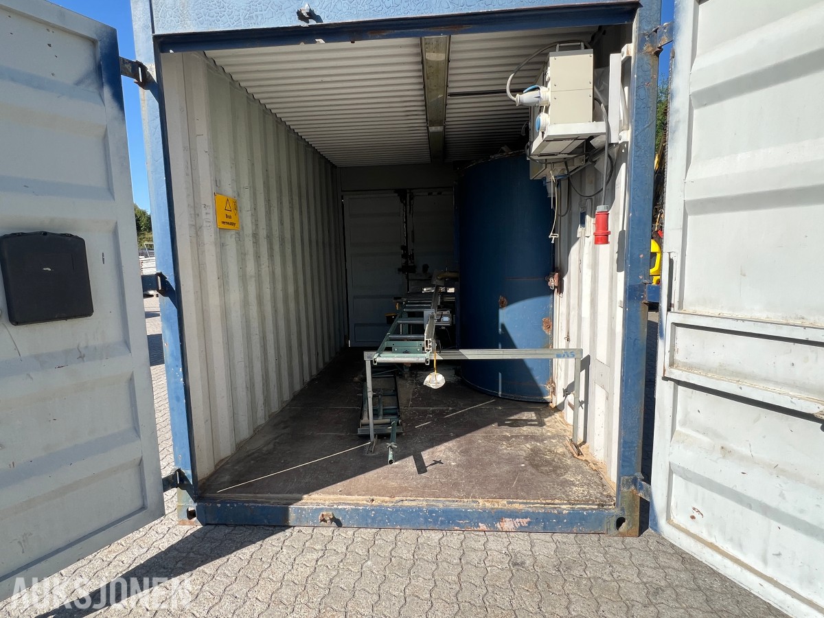 15 fot BNS 10-C13-LC sagcontainer med Ernex gjerdesag