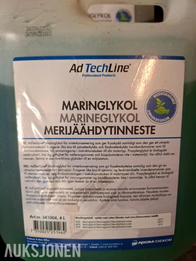4 kanner AdTechline marin glykol / frostvæske - ingen minstepris