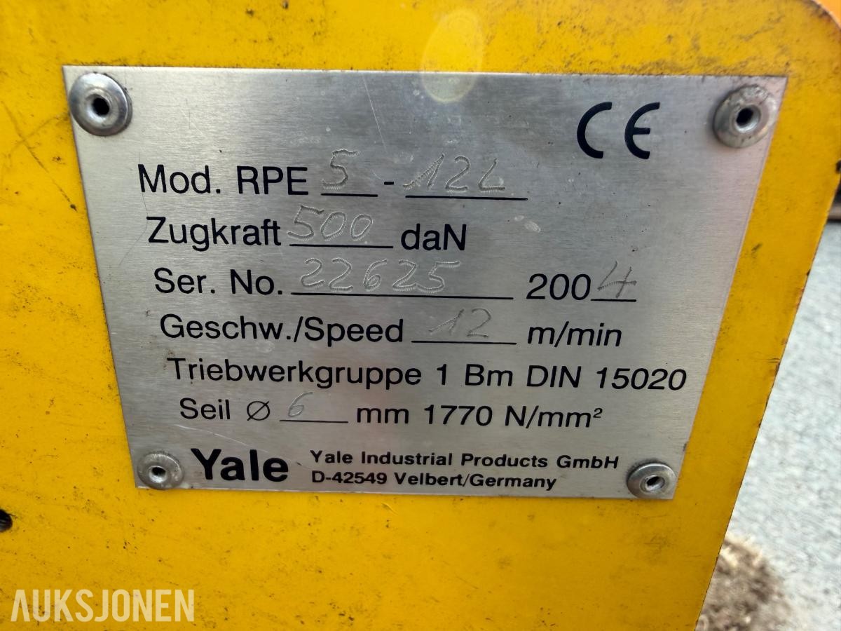 2004 Yale RPE 5-12 elektrisk wirevinsj – 500 kg – 12 m/min