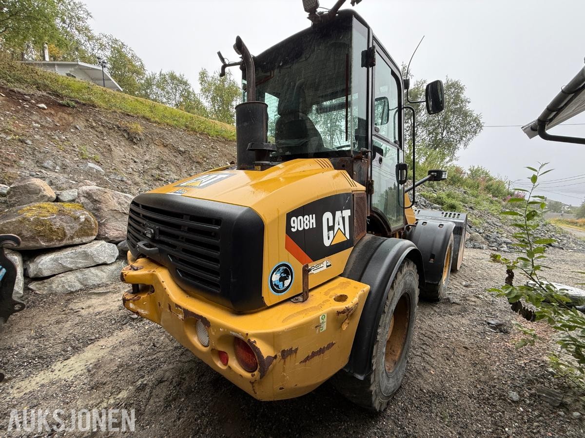 2012 CAT 908H hjullaster med ABL-skuff – 5288 timer
