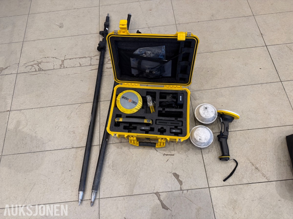 Pakke med landmålings-/GPS-utstyr – GeoMax, Epiroc og Trimble