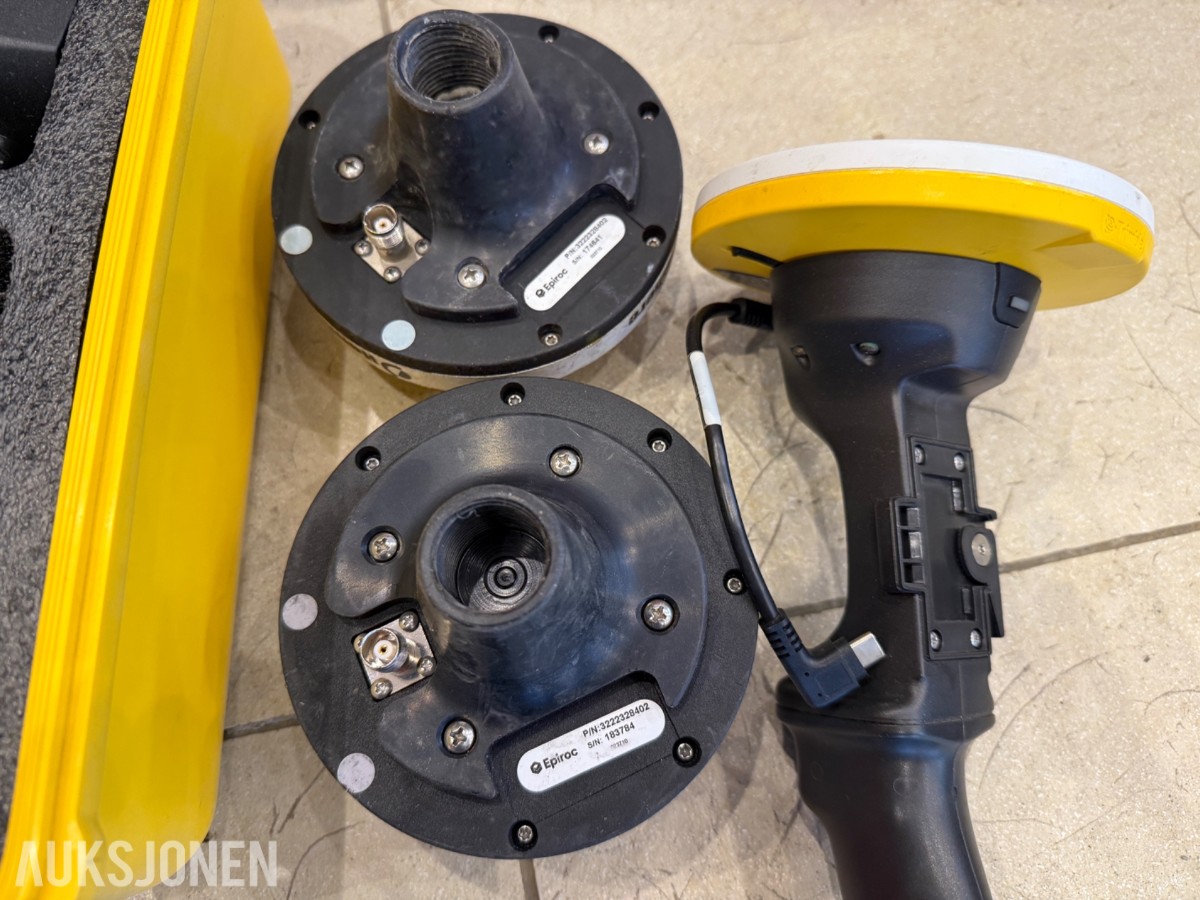 Pakke med landmålings-/GPS-utstyr – GeoMax, Epiroc og Trimble