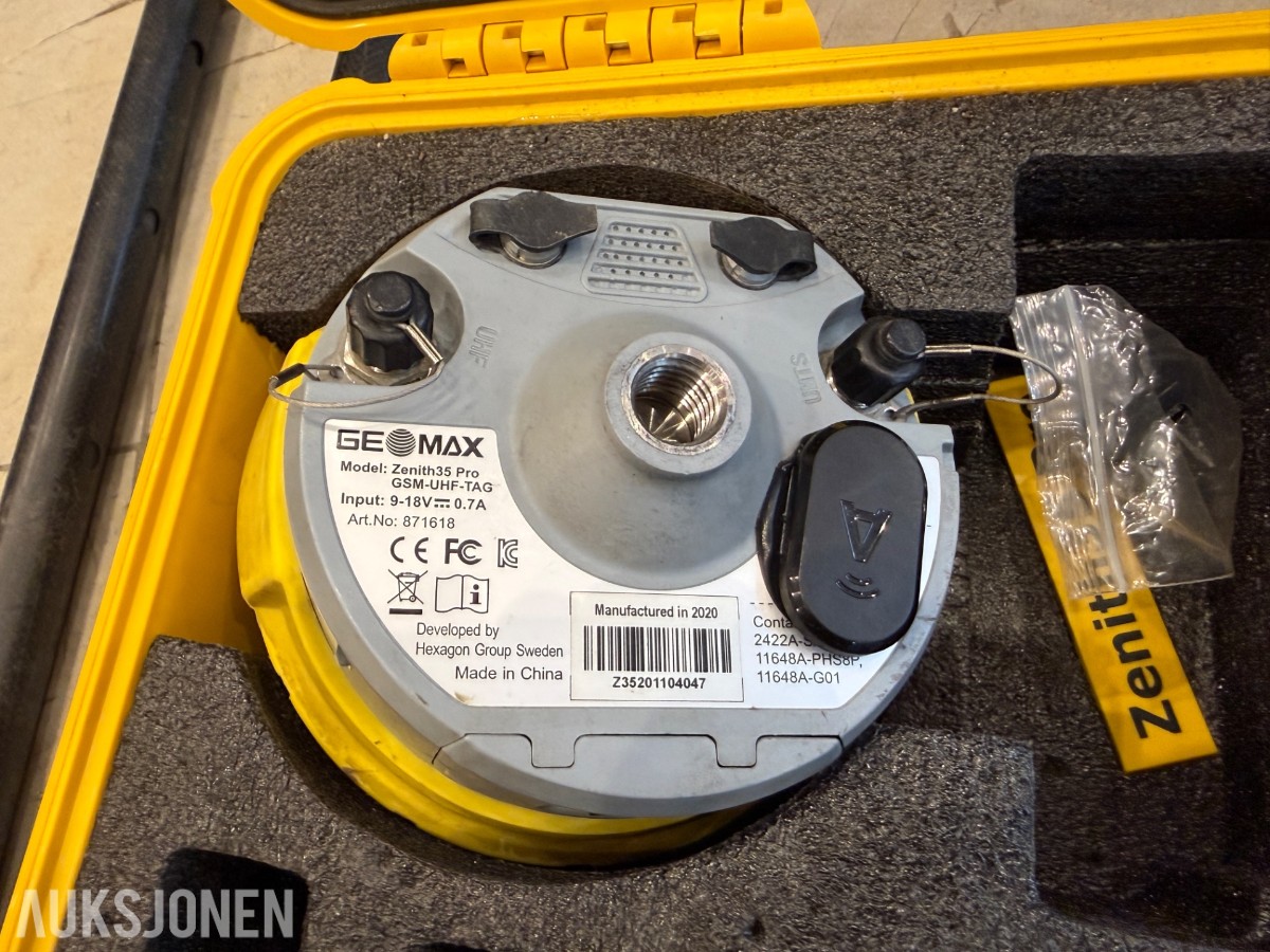 Pakke med landmålings-/GPS-utstyr – GeoMax, Epiroc og Trimble