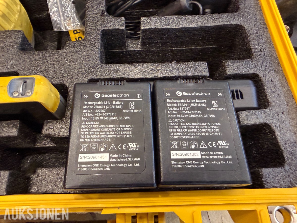 Pakke med landmålings-/GPS-utstyr – GeoMax, Epiroc og Trimble