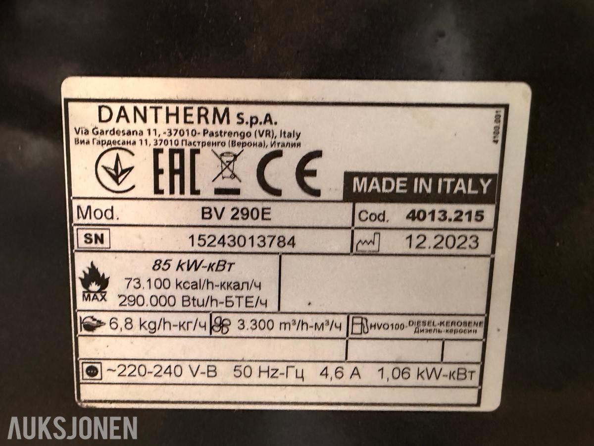 2023 Varmekanon - Dantherm Master BV290E