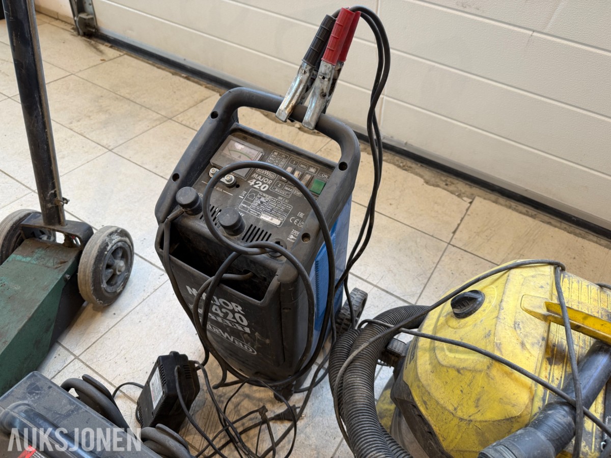 Lancin strømaggregater, Kärcher støvsuger og diverse verkstedutstyr