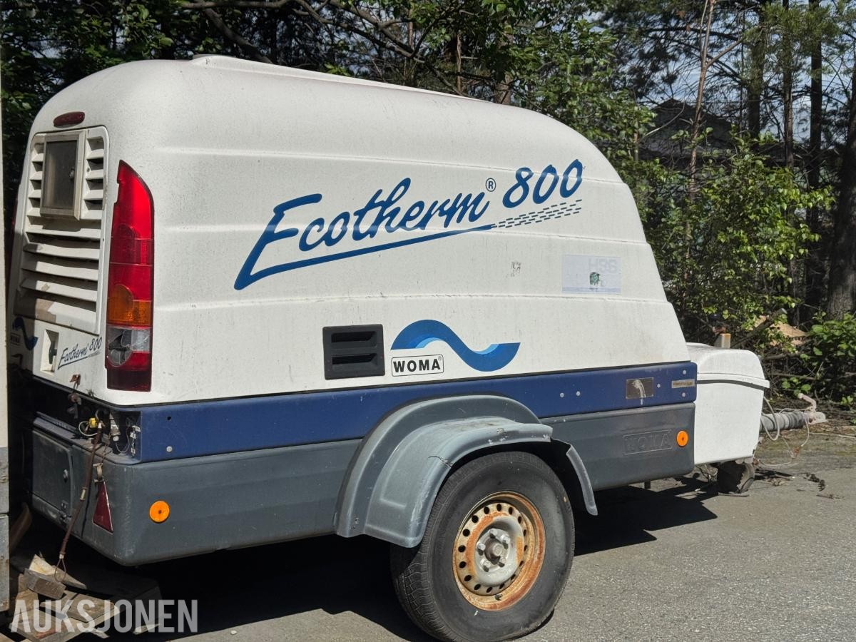 2008 WOMA Ecotherm 800 tilhengermontert høytrykksaggregat.