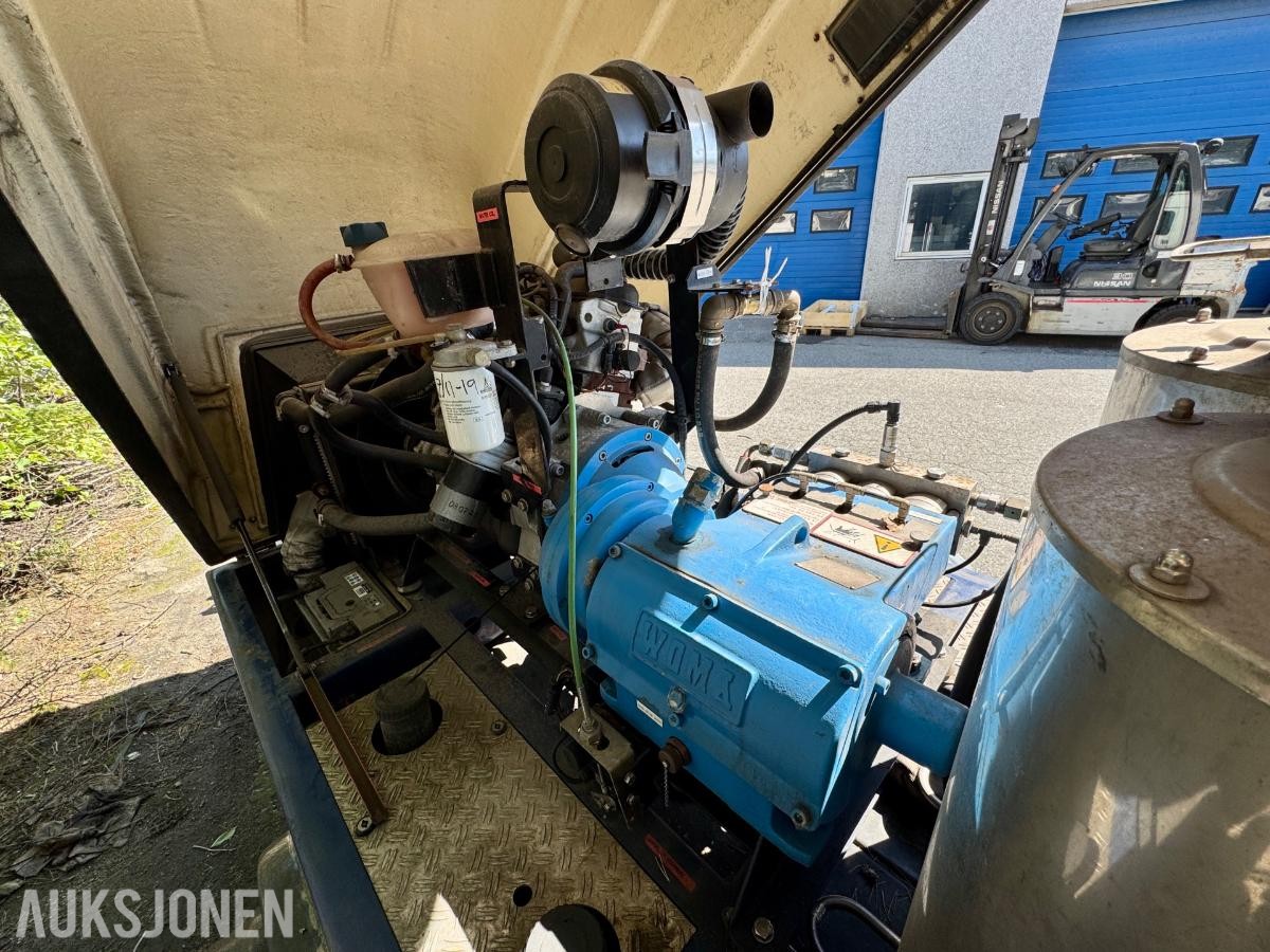 2008 WOMA Ecotherm 800 tilhengermontert høytrykksaggregat.