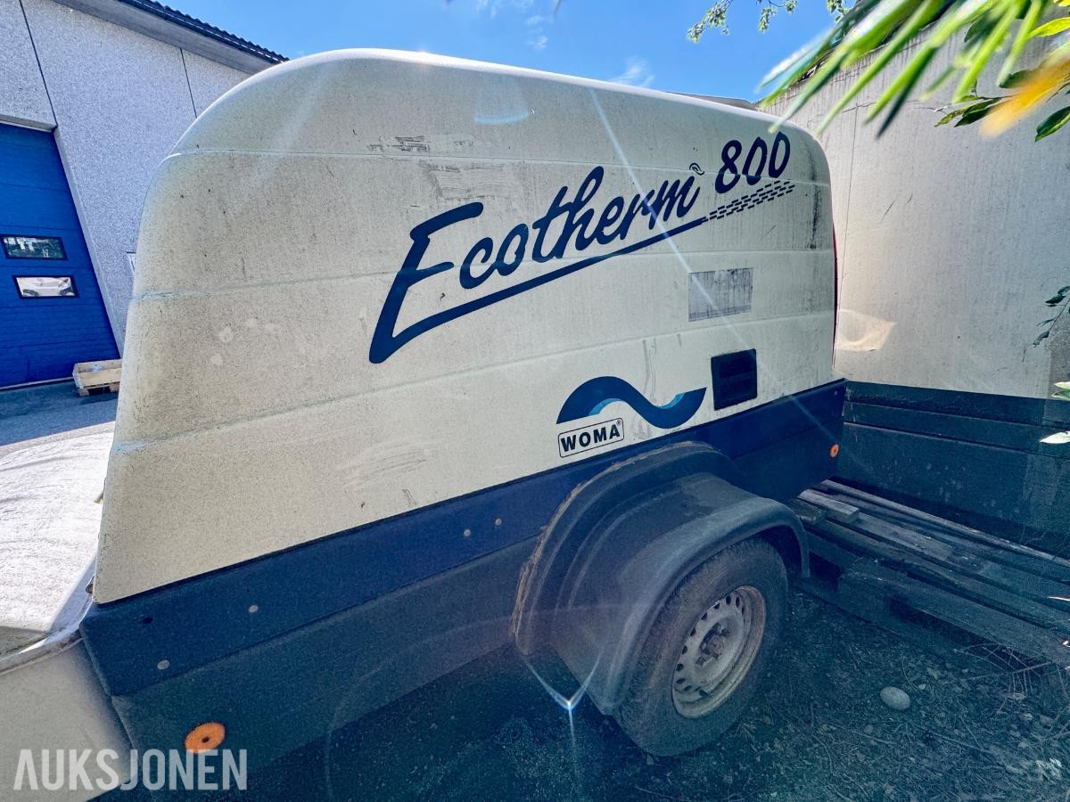 2008 WOMA Ecotherm 800 tilhengermontert høytrykksaggregat.