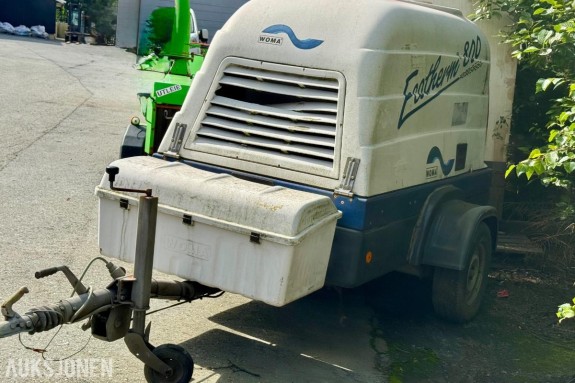 2008 WOMA Ecotherm 800 tilhengermontert høytrykksaggregat.