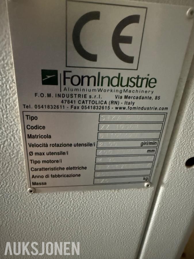 2007 FomIndustrie Sika Plus X2 10568 metal og pvc kutter