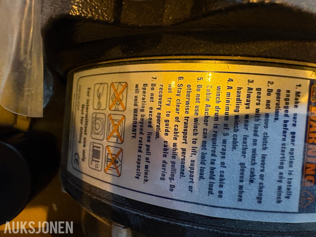 2025 Rock RH15000R elektrisk vinsj – 12 V / 6 804 kg