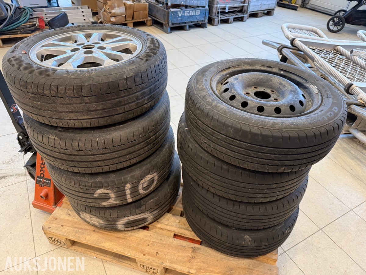 2 sett komplette hjul – totalt 8 stk.