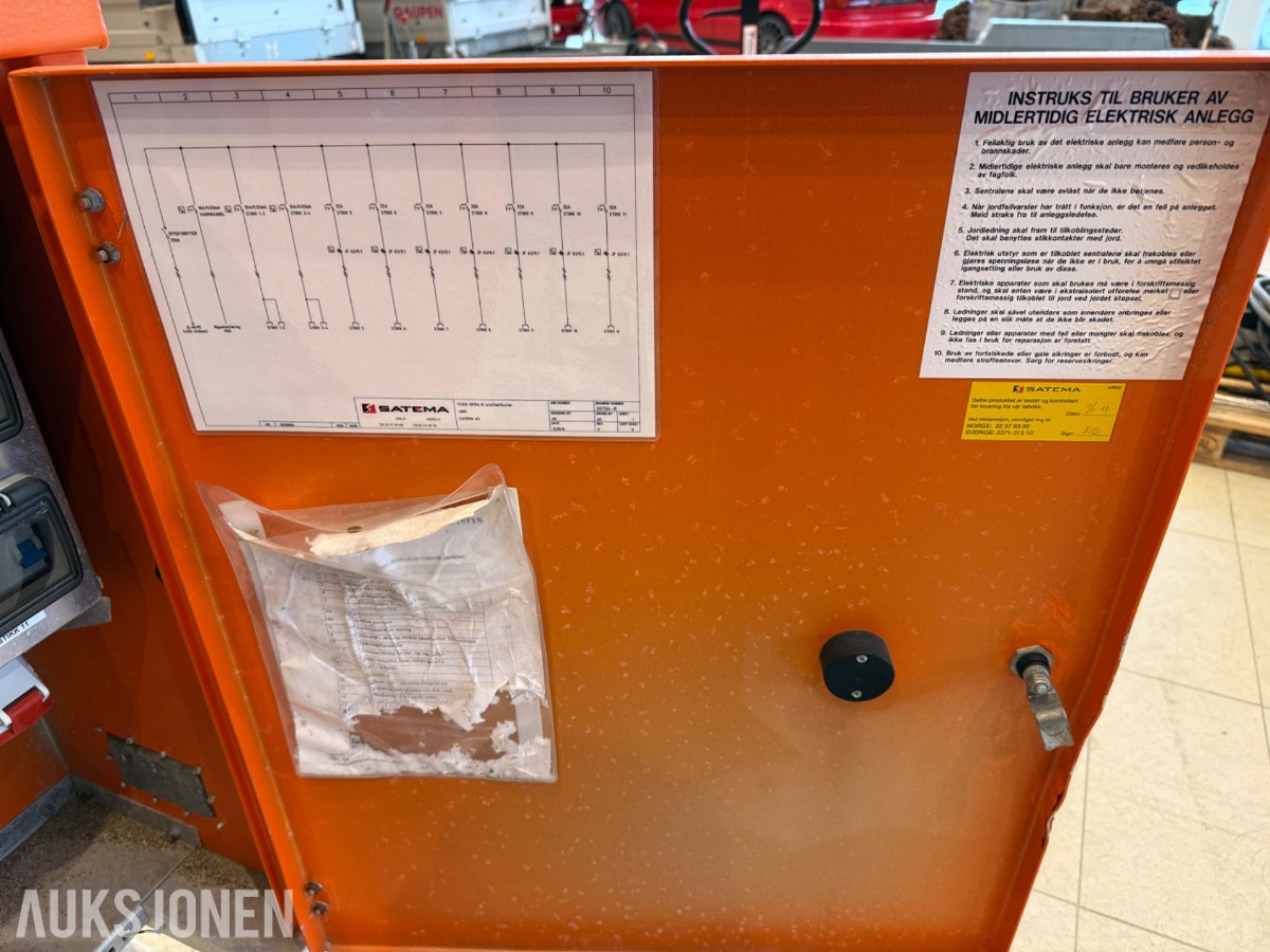 Byggestrømsentral / fordelingssentral med 230V og 400V uttak