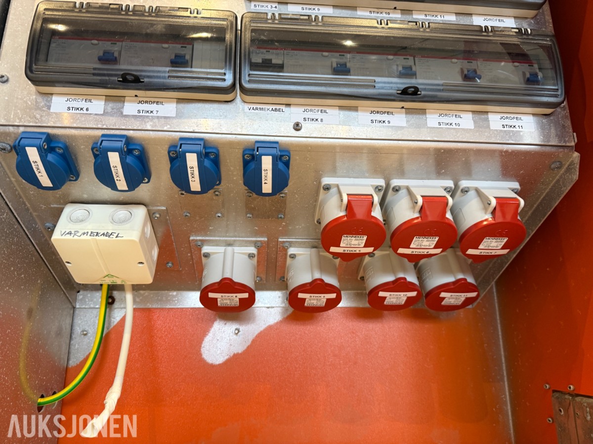 Byggestrømsentral / fordelingssentral med 230V og 400V uttak