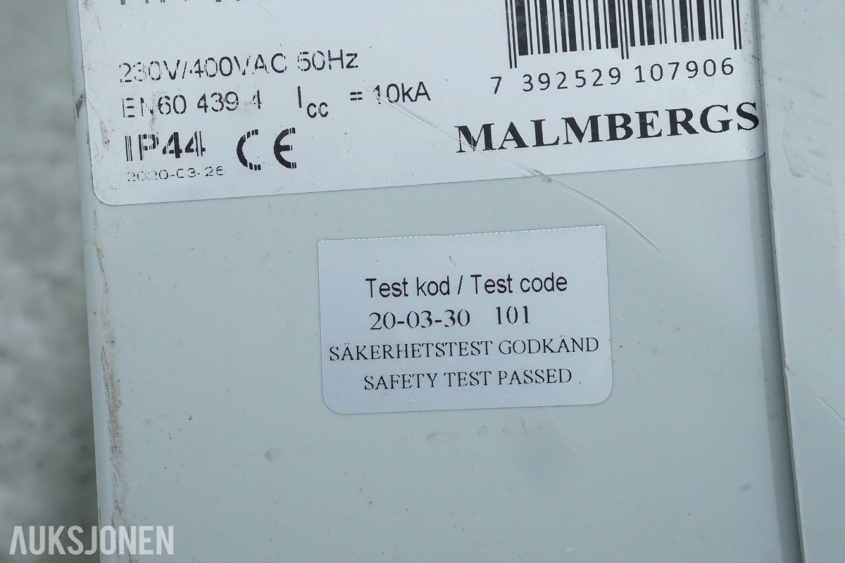 Malmbergs industrikabler 32A/63A med CEE-kontakter og overgangsboks