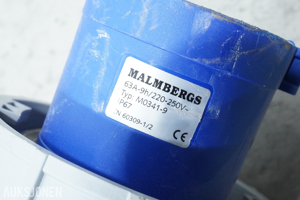Malmbergs industrikabler 32A/63A med CEE-kontakter og overgangsboks