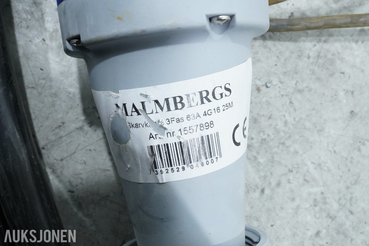 Malmbergs industrikabler 32A/63A med CEE-kontakter og overgangsboks