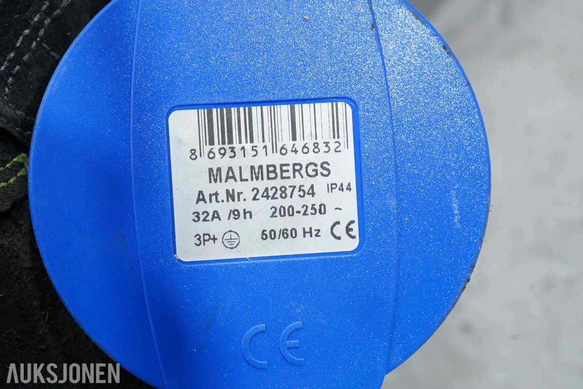 Malmbergs industrikabler 32A/63A med CEE-kontakter og overgangsboks