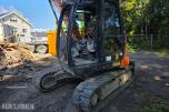 2016 Hitachi ZX85US-5A beltegraver 8 T engcon rotortilt-pusseskuffe-smalskuffe-sentralsmæring
