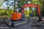 2016 Hitachi ZX85US-5A beltegraver 8 T engcon rotortilt-pusseskuffe-smalskuffe-sentralsmæring