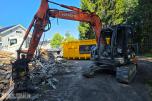 2016 Hitachi ZX85US-5A beltegraver 8 T engcon rotortilt-pusseskuffe-smalskuffe-sentralsmæring