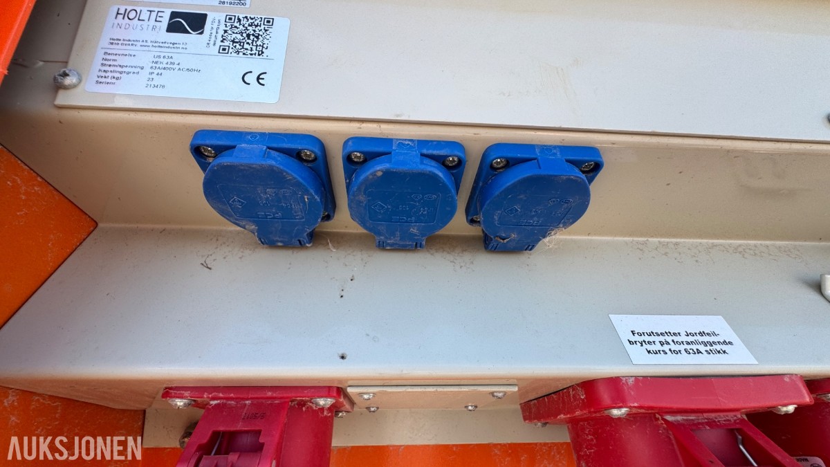 Holte Industri byggestrømsentraler – 63A / 400V - 2 stk
