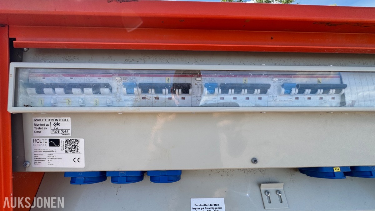 Holte Industri byggestrømsentraler – 63A / 400V - 2 stk