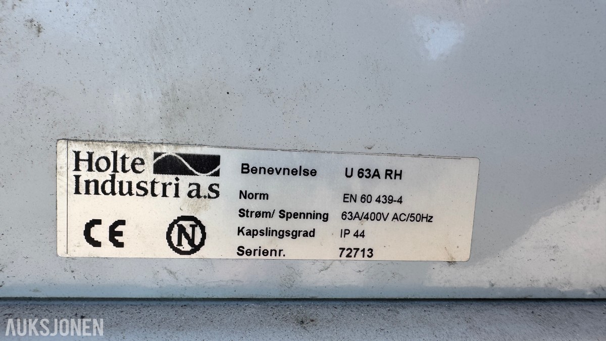 Holte Industri byggestrømsentraler – 63A / 400V - 2 stk