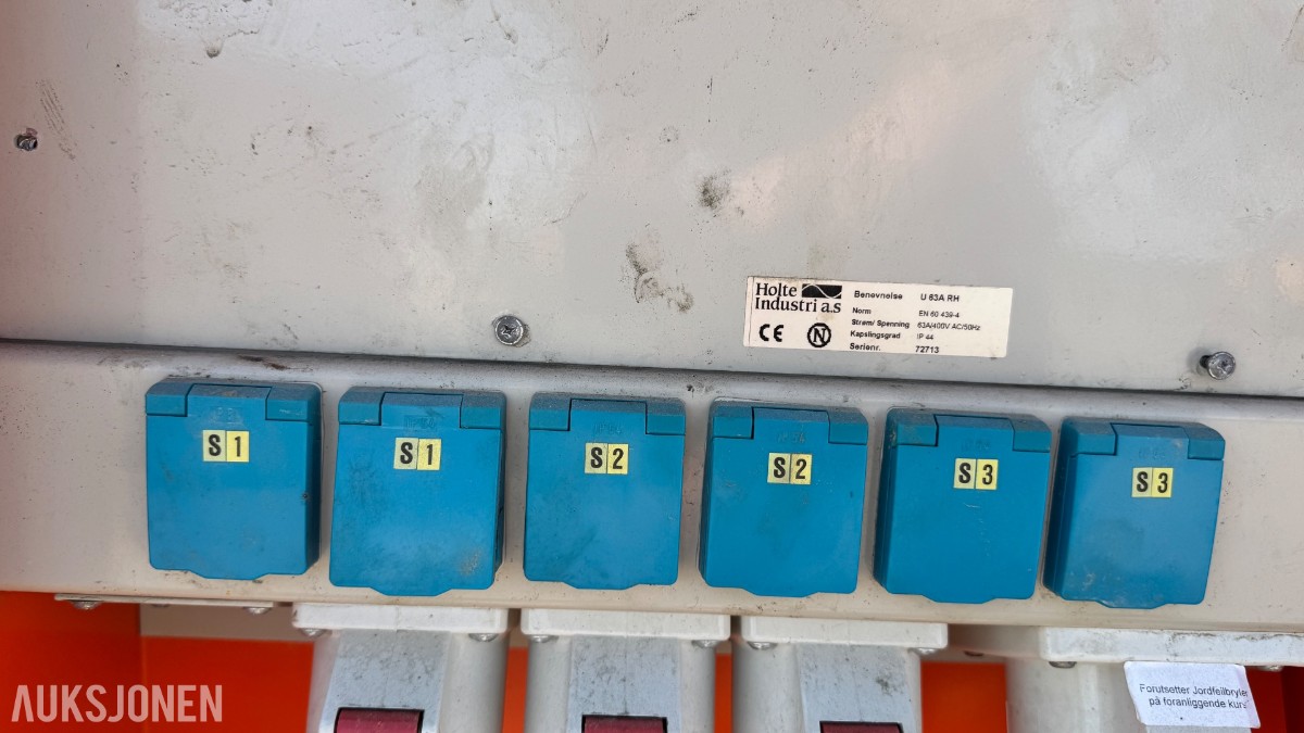 Holte Industri byggestrømsentraler – 63A / 400V - 2 stk