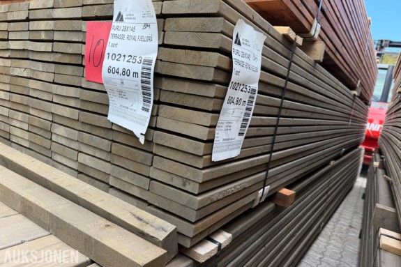 28 x 145 mm. Terrassebord. 1sort Furu