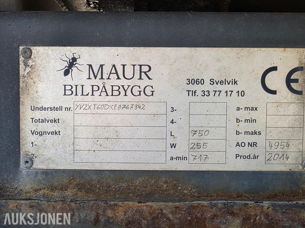 2014 Volvo FMX 540 6x4 tippbil, Sörling tippkasse