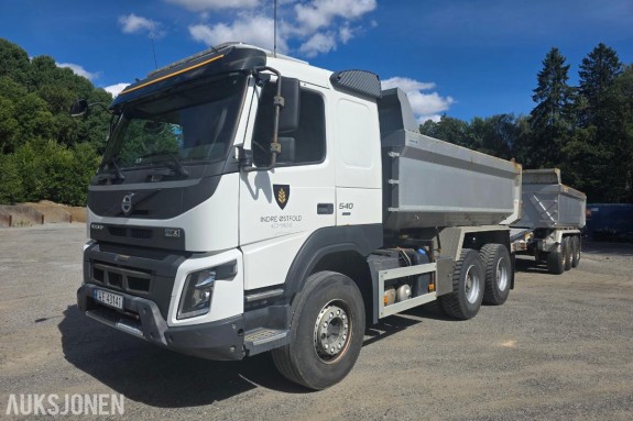 2014 Volvo FMX 540 6x4 tippbil med 3-akslet Istrail tipphenger