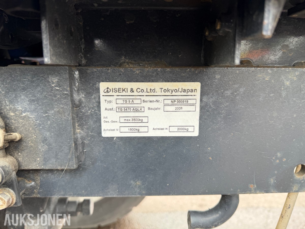 2009 Iseki TG5470 kompakt traktor m/frontlaster og skuffe