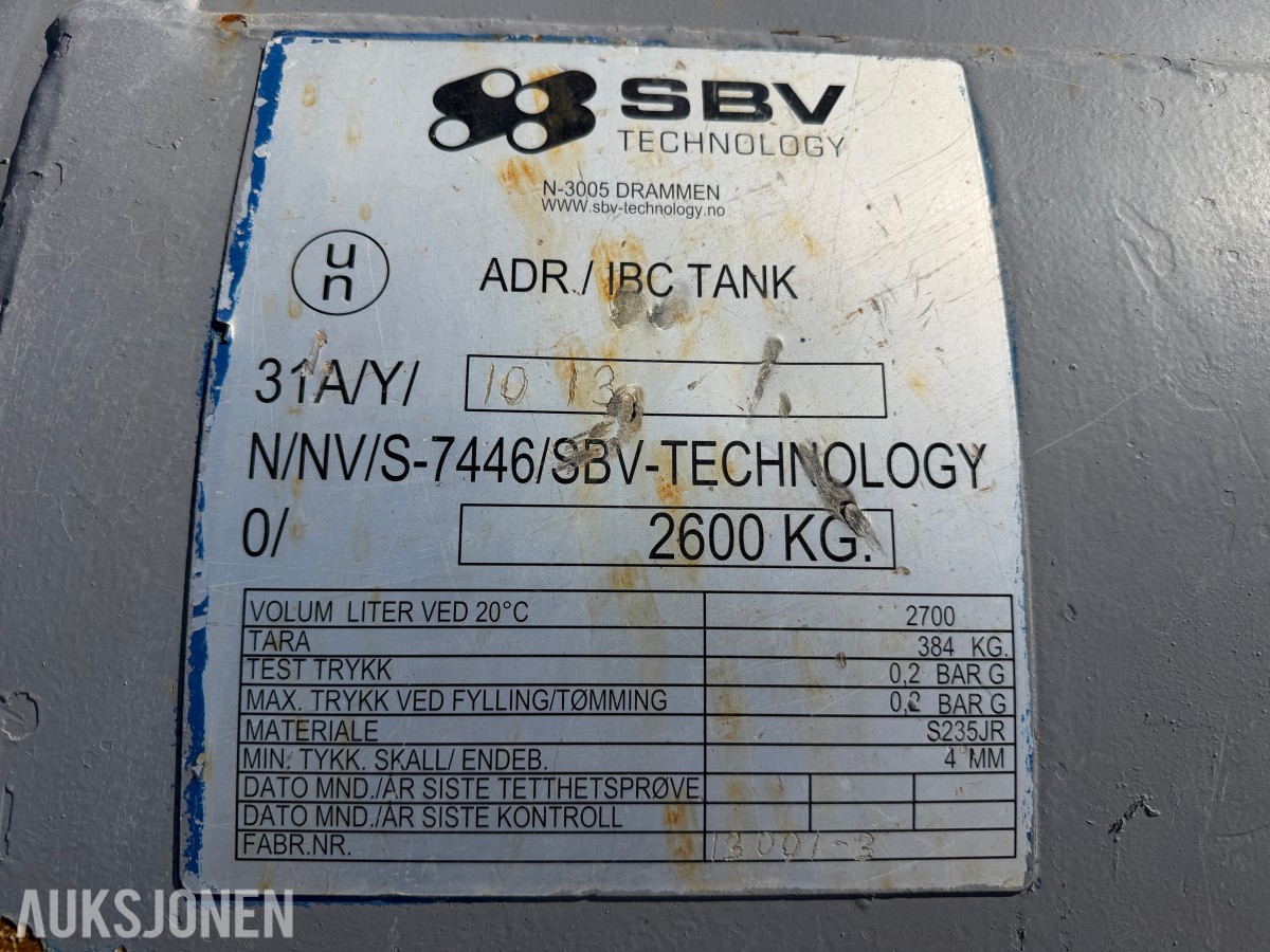 Dieseltank 2700 Liter