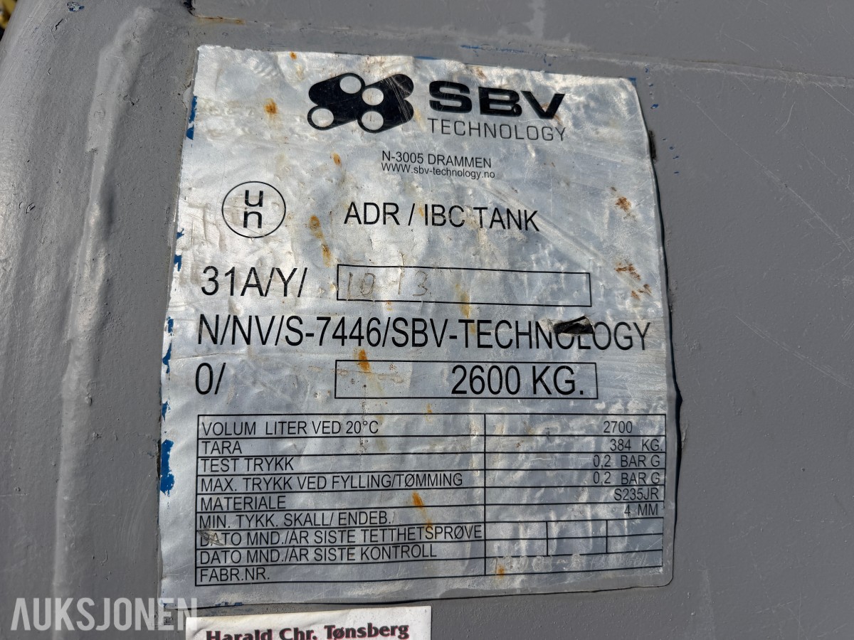 Dieseltank 2700 Liter